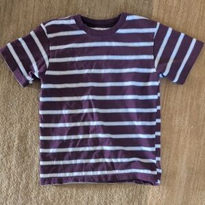 Garanimals Striped Short Sleeve Tee - Purple & White